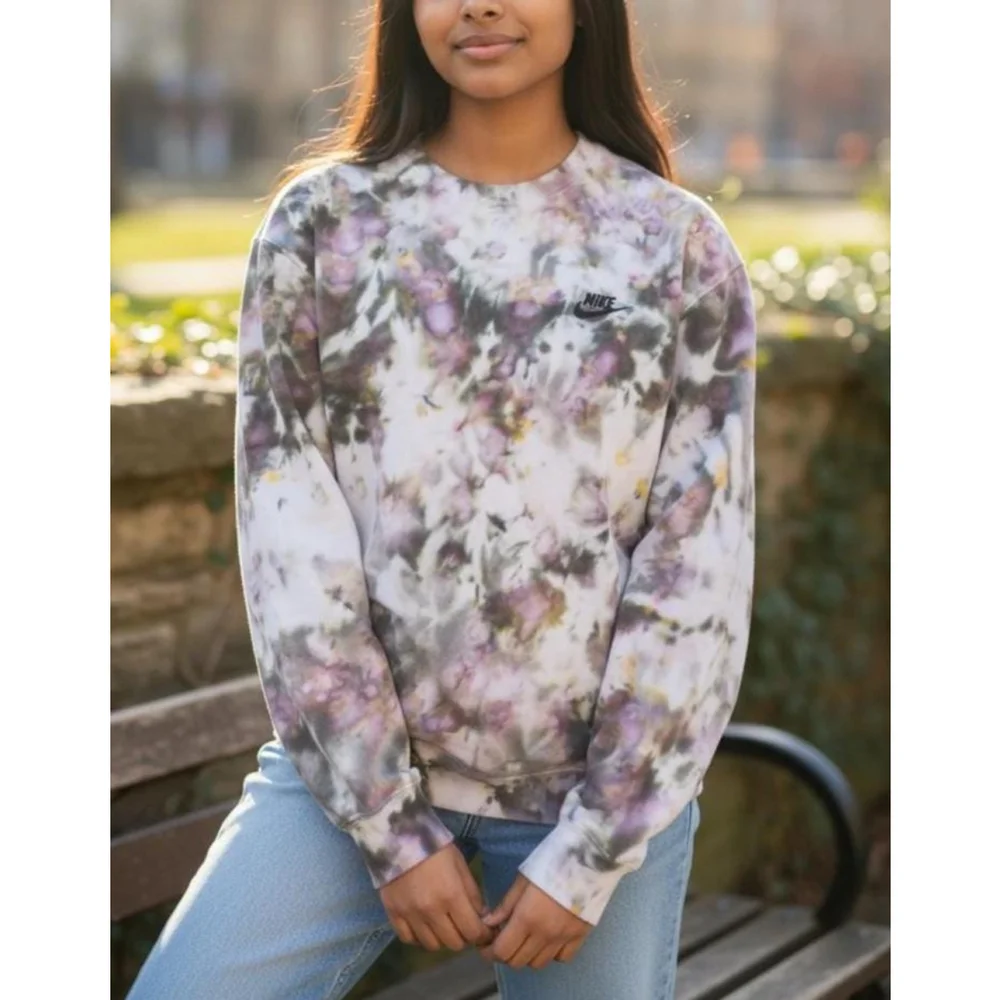 XSMALL NIKE Upcycled Sweatshirt, Thrifted One-of-a-Kind Reclaimed